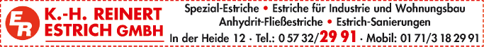Anzeige Estrich Reinert GmbH