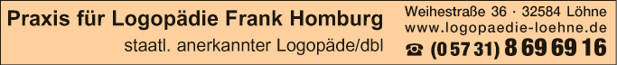 Anzeige Logopädische Praxis Homburg Frank