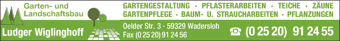 Anzeige Ludger Wiglinghoff Garten- und Landschaftsbau