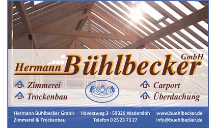 Kundenlogo von Hermann Bühlbecker GmbH Zimmerei & Trockenbau
