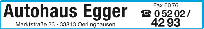 Anzeige Autohaus Egger