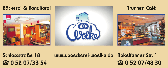 Anzeige Bäckerei & Konditorei Wölke GmbH