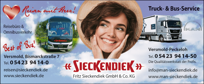 Anzeige Sieckendiek Reisebüro Omnibusverkehr