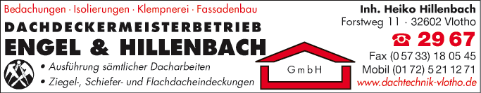 Anzeige Dachdeckermeisterbetrieb Engel & Hillenbach GmbH