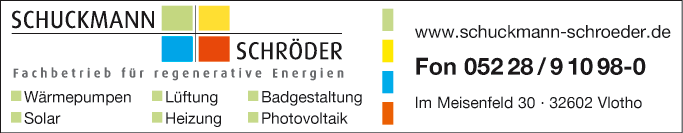 Anzeige Schuckmann + Schröder regenerative Energien