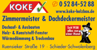 Anzeige Koke Fritz Zimmer- & Dachdeckermeister