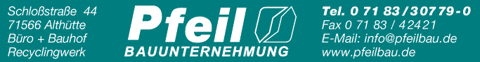 Anzeige Pfeil Bauunternehmung GmbH & Co KG