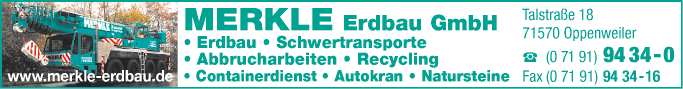 Anzeige Merkle Erdbau GmbH
