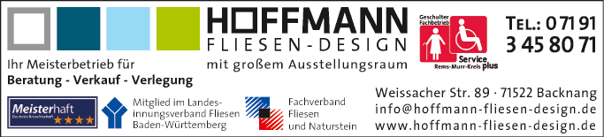 Anzeige Fliesen-Design Hoffmann