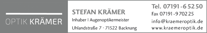 Anzeige Optik Krämer