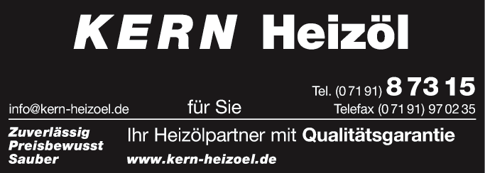 Anzeige Heizöl Kern Mineralöl GmbH