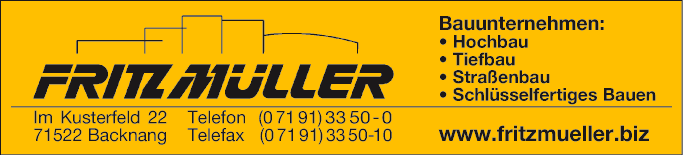 Anzeige Müller Fritz GmbH