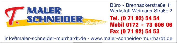 Anzeige Maler Schneider GmbH