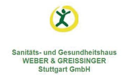 Kundenlogo von Sanitätshaus Weber & Greissinger Stuttgart GmbH