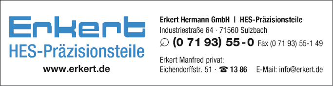 Anzeige Erkert Hermann GmbH - HES-Präzisionsteile