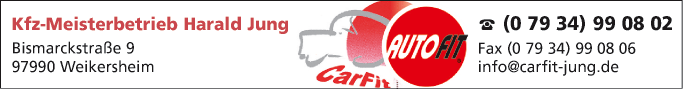 Anzeige CarFit Jung Auto Crew-Partner