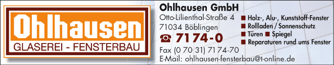 Anzeige Ohlhausen GmbH