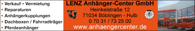 Anzeige LENZ Anhänger-Center GmbH