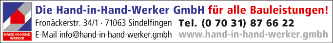Anzeige Hand-in-Hand-Werker GmbH