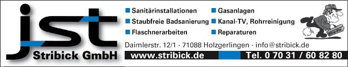 Anzeige jst Stribick GmbH