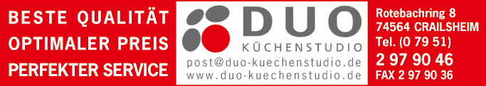Anzeige Küchen DUO Küchenstudio GmbH