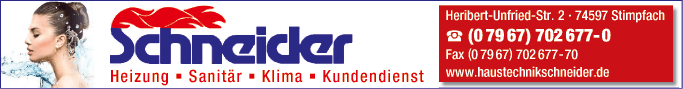 Anzeige Schneider GmbH