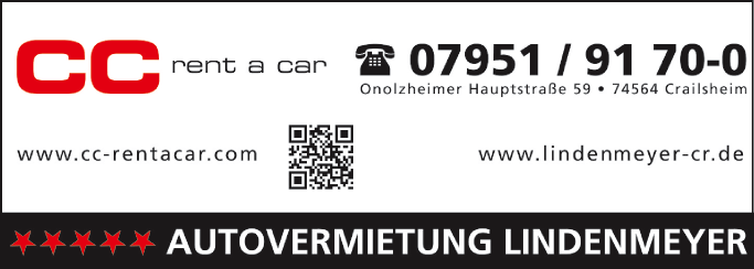 Anzeige Autovermietung Lindenmeyer