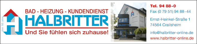 Anzeige Halbritter GmbH Bad + Heizung