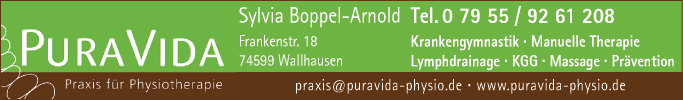 Anzeige Krankengymnastik Boppel-Arnold PURAVIDA