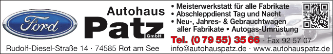 Anzeige Autohaus Patz GmbH