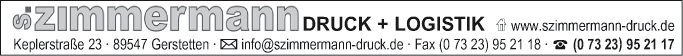 Anzeige Druck + Logistik s. zimmermann