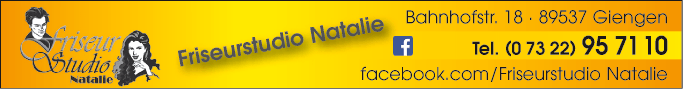 Anzeige Friseurstudio Natalie