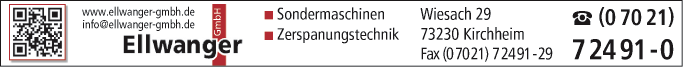 Anzeige Ellwanger GmbH