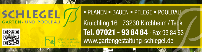 Anzeige Schlegel Gartengestaltung