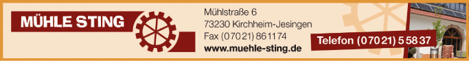 Anzeige Mühle Sting GmbH & Co.KG