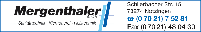 Anzeige Mergenthaler GmbH