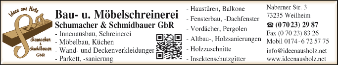 Anzeige Schumacher & Schmidbauer GbR