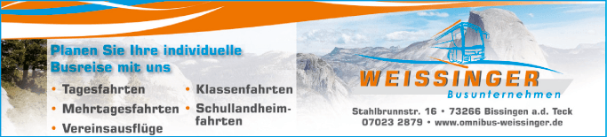 Anzeige Weissinger GmbH