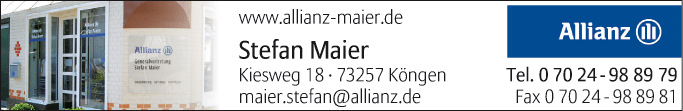 Anzeige Allianz Generalvertretung Stefan Maier