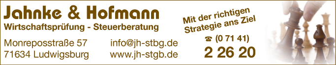 Anzeige Jahnke & Hofmann Partnerschaft Steuerberatungsgesellschaft