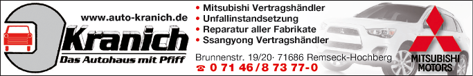 Anzeige Auto Kranich GmbH