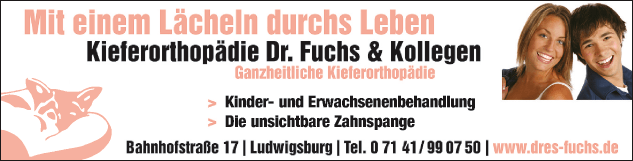 Anzeige Dr. FUCHS & KOLLEGEN Kieferorthopädie
