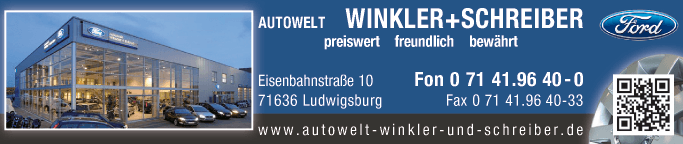 Anzeige Ford-Autowelt Winkler + Schreiber