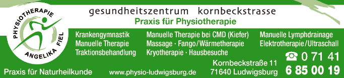 Anzeige gesundheitszentrum kornbeckstrasse praxis für physiotherapie