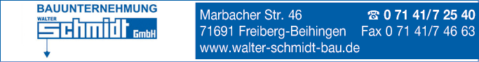 Anzeige Schmidt Walter GmbH