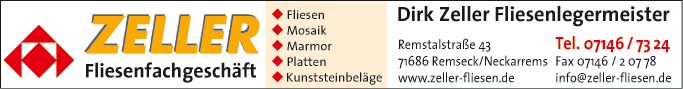 Anzeige Zeller Dirk Fliesenfachgeschäft