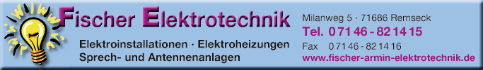 Anzeige Fischer Elektrotechnik