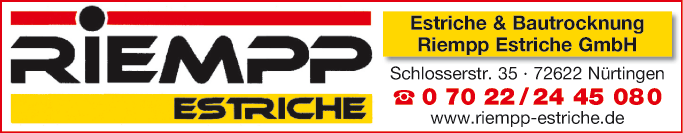 Anzeige Riempp Estriche GmbH
