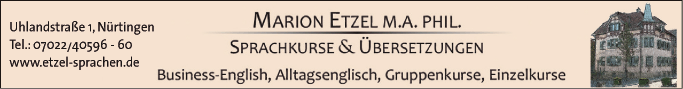 Anzeige Etzel Marion