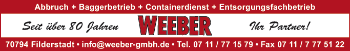 Anzeige Weeber GmbH & Co KG Containerdienst